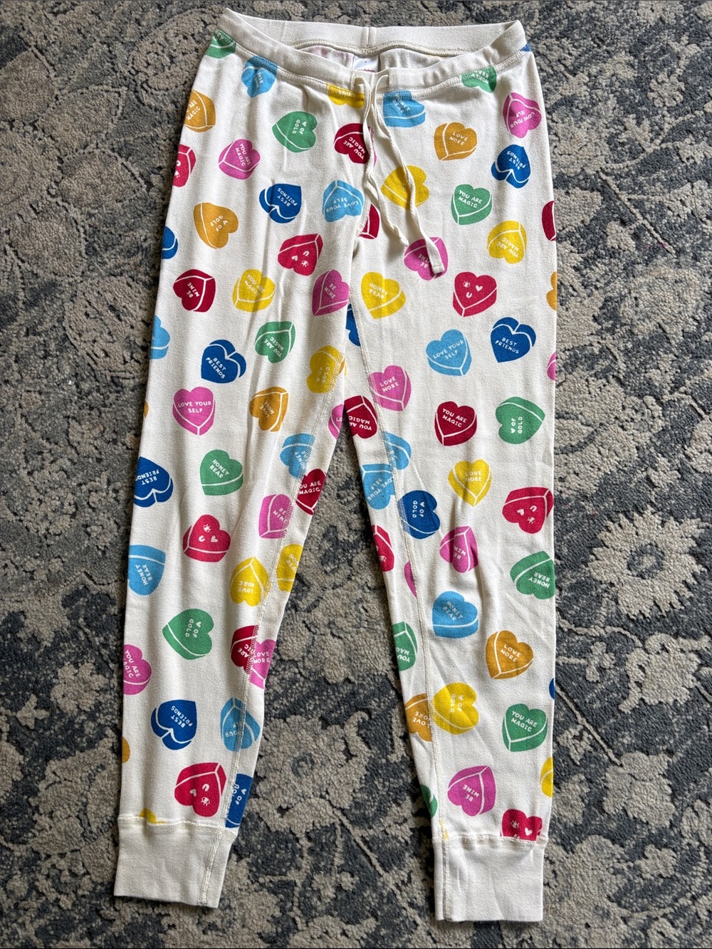 Hanna Andersson candy Heart Print Pajama pants 100% organic cotton